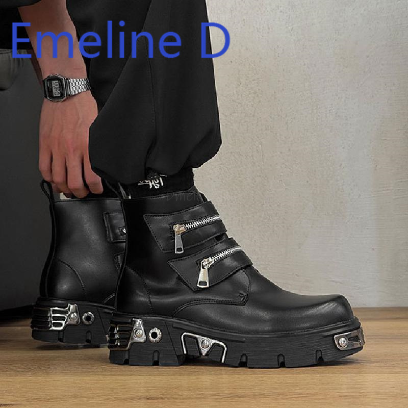 Zapatos altos Punk oscuro, bot - Men'S Shoes With Height Increase reseña y precio